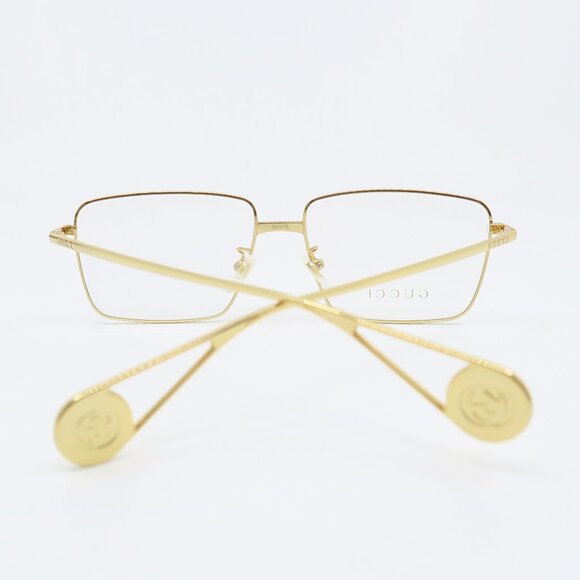 Gucci GG0439O 006 55mm Gold/Gold Metal, New Men's Eyeglasses Frames. - Picture 7 of 8